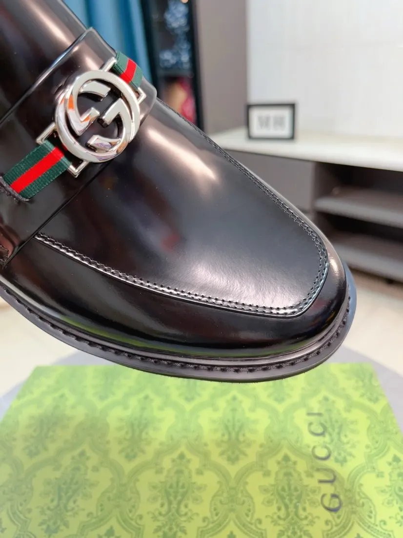 Men's men's shoes💰560🌹🌹Niuli [GUCCI] Formal men's leather shoes [strong][strong][strong] New model coming ~ original quality ☺The upper is imported from Italy with open edges, the leather is soft and delicate, and the wear-resistant and non-slip combination outsole is dignified and domineering, and the luxury charm is unobstructed! The natural and free nouveau riche leads the trend. Code number: 38-44